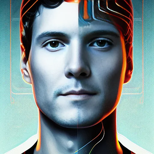 Magic AI avatar of Andy Gijbels (Looking like a cyborg)